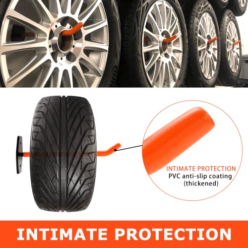 8 Pack 10 Inch Tire Wall Mount (8 Pack – Orange / 10" (250mm))