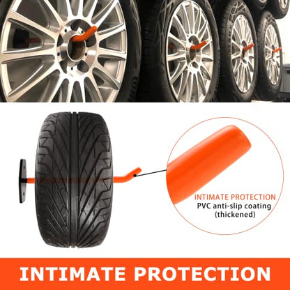 8 Pack 10 Inch Tire Wall Mount (8 Pack – Orange / 10" (250mm))