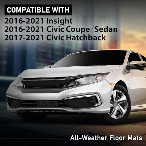 Floor Mats Fit Honda Civic Sedan 2016 (16-21|Fit Honda Civic & Insight|3PCS)