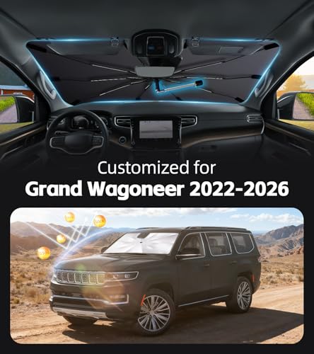 Windshield Sun Shade for Jeep Grand Wagoneer 2022 (Fit for Jeep Grand Wagoneer 2022-2026)