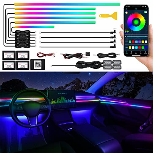 Dreamcolor Acrylic Interior Car LED Strip Light with Wireless APP (Dreamcolor Kit - 14 in 1)