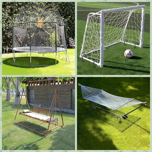 Trampoline Stakes Heavy Duty 12 Inch Trampoline Anchors High Wind (U-12 Inch-8 Pcs / U-12 Inch-Φ5/16"-Black)