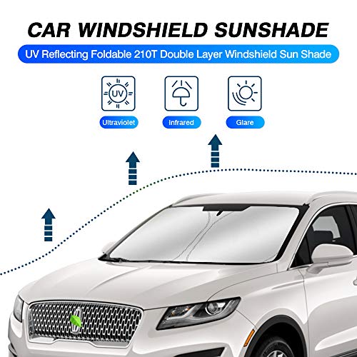 Windshield Sun Shade for Lincoln MKC SUV 2015 2016 2017 2018 2019 Sunshade Accessories Window Sun Protector Foldable Block UV Rays Keep Car Cooler (FOR | Lincoln MKC 2015-2019)