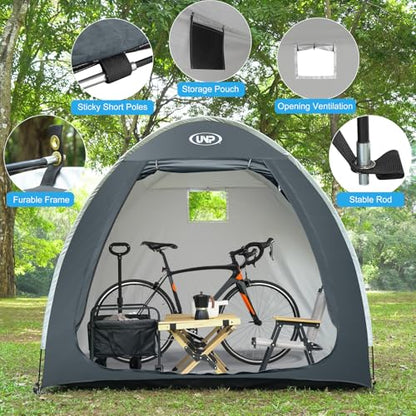 Bike Storage Shed Tent (Grey for 4 Bikes)