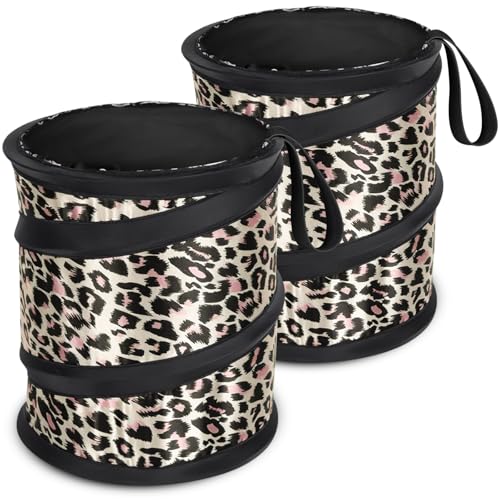 Car Trash Can (Leopard Print / 1 Gallons-2 Packs)