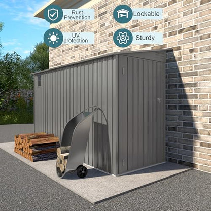 4 * 9.2 FT Outdoor Storage Shed (4x9.2FT)