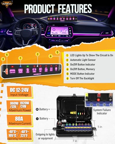 AS R80 Slim 8 Gang Switch Panel with RGB Backlight Memory Function (AS-R80 8 Gang)