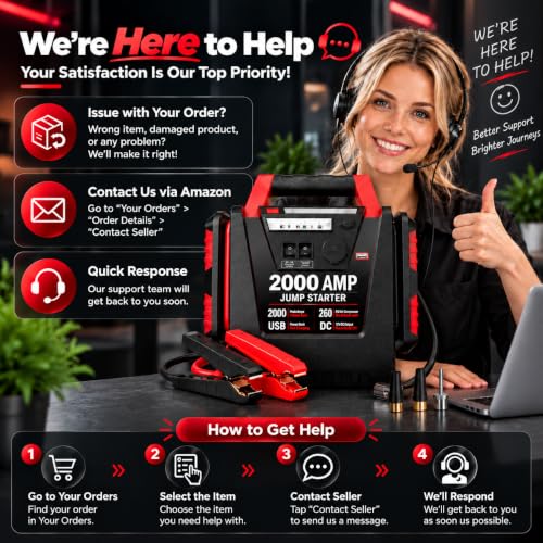 Jump Starter with Air Compressor (BLACK-2000A)