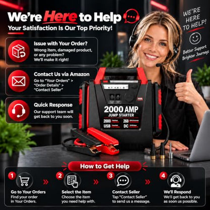 Jump Starter with Air Compressor (BLACK-2000A)