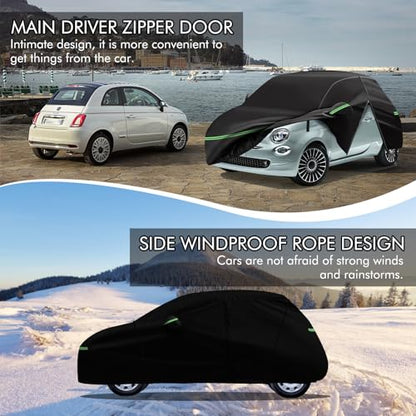 Car Cover for 2007 (for 210D 2007-2023 Fiat 500/500C)