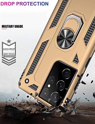 for Galaxy S21 Ultra Case (Galaxy S21 Ultra (Large 6.8") / Gold)