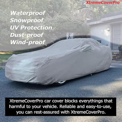 All Weather Waterproof car Cover Good for rain Snow uv Protection dust Small SUV Q3 X1 Blazer Encore Trailblazer Nitro Escape CR (SC - (See Size Chart) / GRAY)