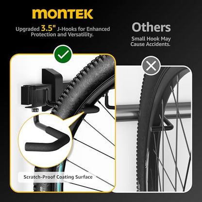 Enhanced Bike Storage Rack (3 Bike Racks & 2 Helmet Hooks)