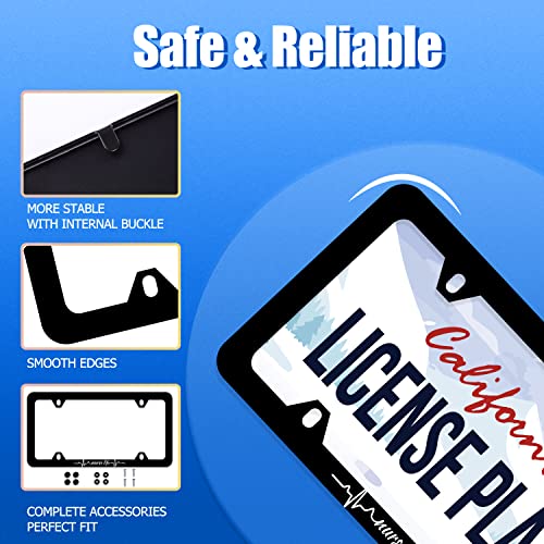 Nurse Life License Plate Frame Stainless Steel Accessory 12.3x6.3 Inch (Nurse Life)