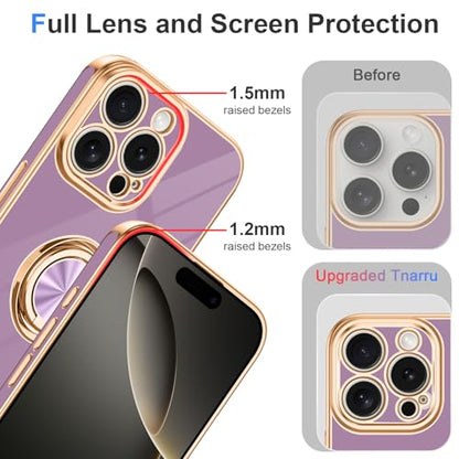 Designed for iPhone 16 Pro Max Case with Ring Stand Slim Purple (Purple / 6.9'' iPhone 16 Pro Max)