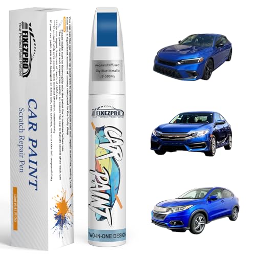B 593M Aegean (For honda / B-593M Aegean/Diffused Sky Blue Metallic for Civic/CR-V/CR-Z/Fit/HR-V/Insight/Pilot)