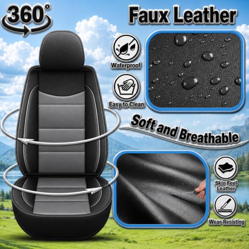 Car Seat Covers 5 Seats Set for Kia Rio 2013 (#018 Black&Gray / 17. Rio 2013-2023-5 Seat Covers Full Set)