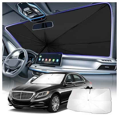 Car Windshield Sun Shade (Silver)