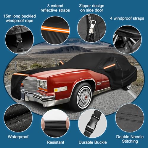Car Cover for Cadillac Eldorado Biarritz (Black / for Cadillac Eldorado Biarritz 1979-1991)