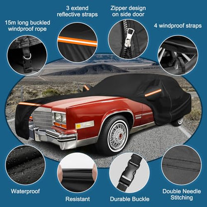 Car Cover for Cadillac Eldorado Biarritz (Black / for Cadillac Eldorado Biarritz 1979-1991)
