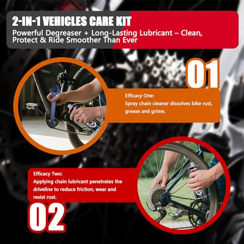 Chain Cleaner Kit Professional Bike Chain Cleaner Motorcycle Cleaner (24 Ounce (Pack of 1))