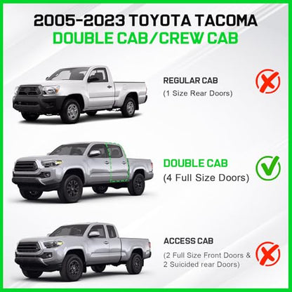 Running Boards Compatible with 2005 (Tacoma (2005-2023) Double Cab)