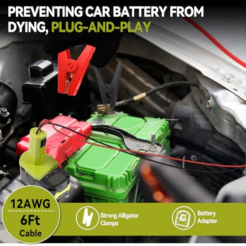Jumper Cables Adapter Compatible with Ryobi 18V Battery