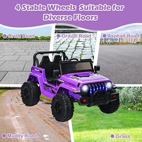 Kids Ride on Car Truck with 2.4G Remote Control (Purple)