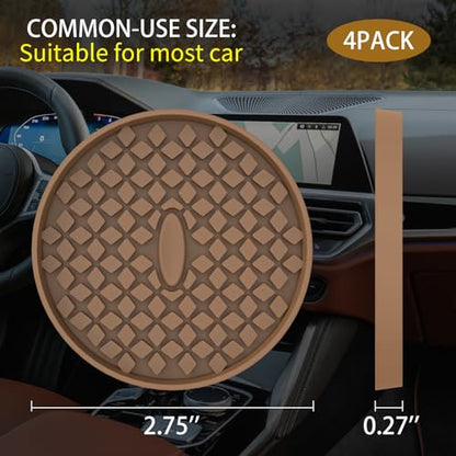 Car Cup Coasters [4 Pack] Silicone Car Coasters (4pack-coffee)