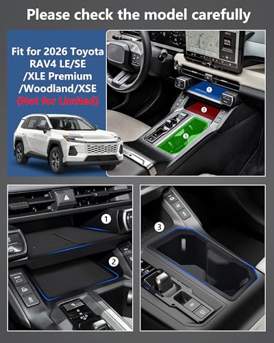 3PCS for 2026 Toyota RAV4 Accessories (3PC For RAV4 2026)