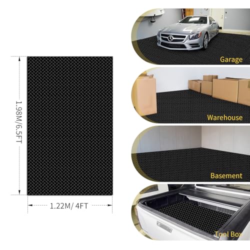 4x6.5FTGarage Floor Mat (4 x 6.5FT / Black Diamond)