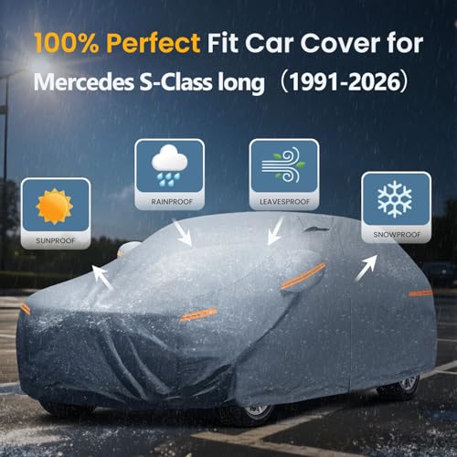 Waterproof Mercedes S (Classic Car Cover / Custom Fit Mercedes Benz S-Class Long)
