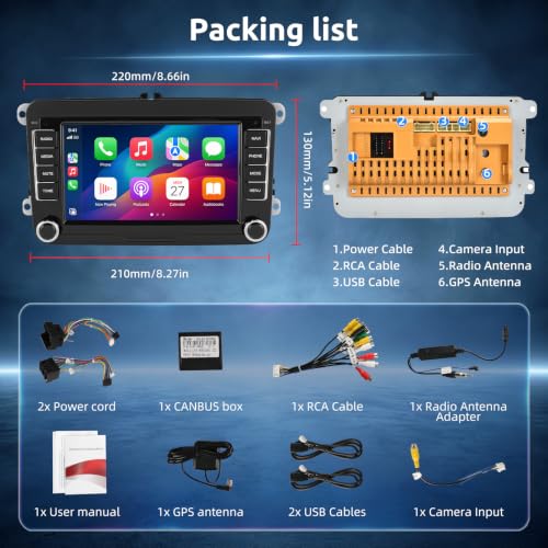 True 4+64G Android 15 Car Stereo with Wireless CarPlay Android Auto