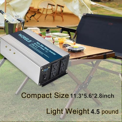 2000W Pure Sine Wave Inverter 48V DC to 110V 120V AC