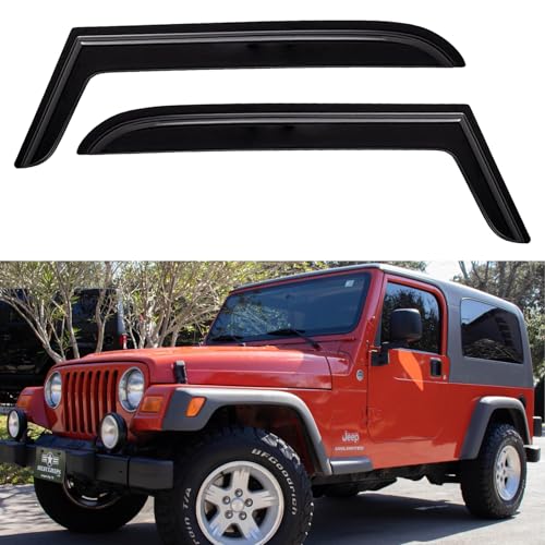 Window Visors Rain Guards for 1997 (1997-2006 Jeep Wrangler TJ)