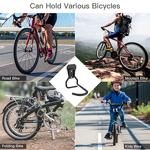 Bike Wall Mount with Fixed Hook (2 Pack / Type L)
