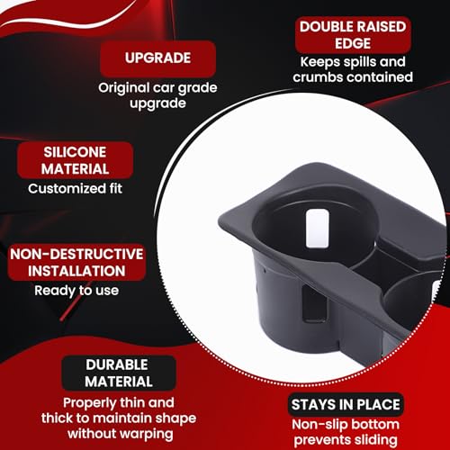 Center Console Cup Holder Insert Compatible with Ford Maverick 2022 (Cup Holder Cover)