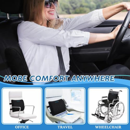 Lumbar Support Pillow for Office Chair Back Support Lumbar Pillow for Car (Black)