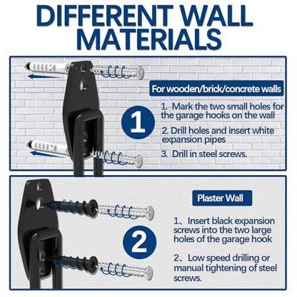 Heavy Duty Garage Hooks (Black / 14)