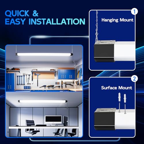 4FT 120W LED Shop Light Linkable (Black / 4FT-120W)