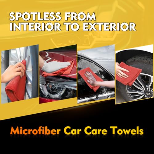 Microfiber Cleaning Cloth 100 PK (Red / 11.5 x 11.5 Inch)