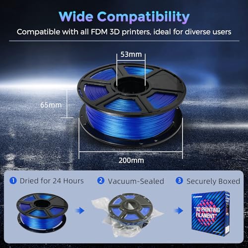 PLA Filament 1.75mm + (Skydiver Blue)