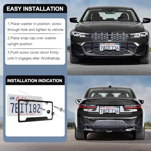Carbon Fiber License Plate Frames (2-H CF O-P)