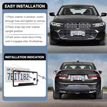 Carbon Fiber License Plate Frames (2-H CF O-P)