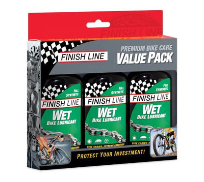 Wet Bike Chain Lubricant 4 oz 3 Pack