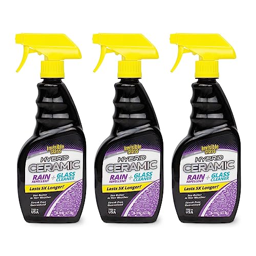92183 3PK Hybrid Ceramic Rain Repellent and Glass Cleaner (16 Fl Oz (Pack of 3))