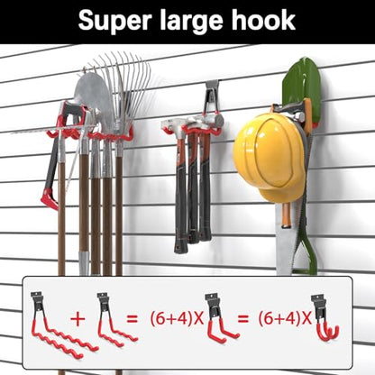 Slatwall Hooks 14 Pack Heavy Duty Multi Sizes (Red / 14)