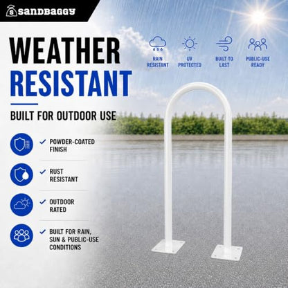 U Shaped Bike Rack (White)