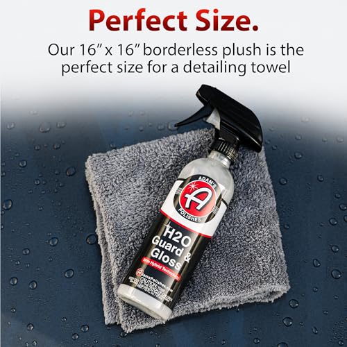 Adam's Borderless Grey Microfiber Towel (Pack of 1)