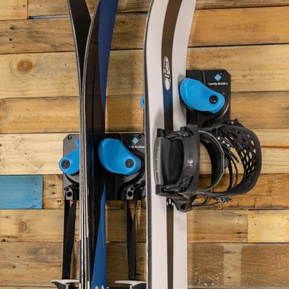 Ultimate Ski & Snowboard Wall Rack (Cyan / Two Pack)